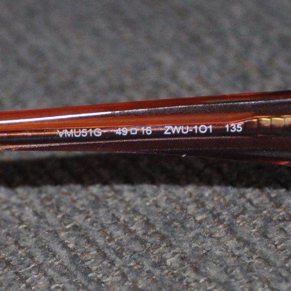 Miu Miu Pink Metal Rectangle Frames Glasses No Box VMU51G 49-16 ZWU-101 135 - Picture 6 of 7